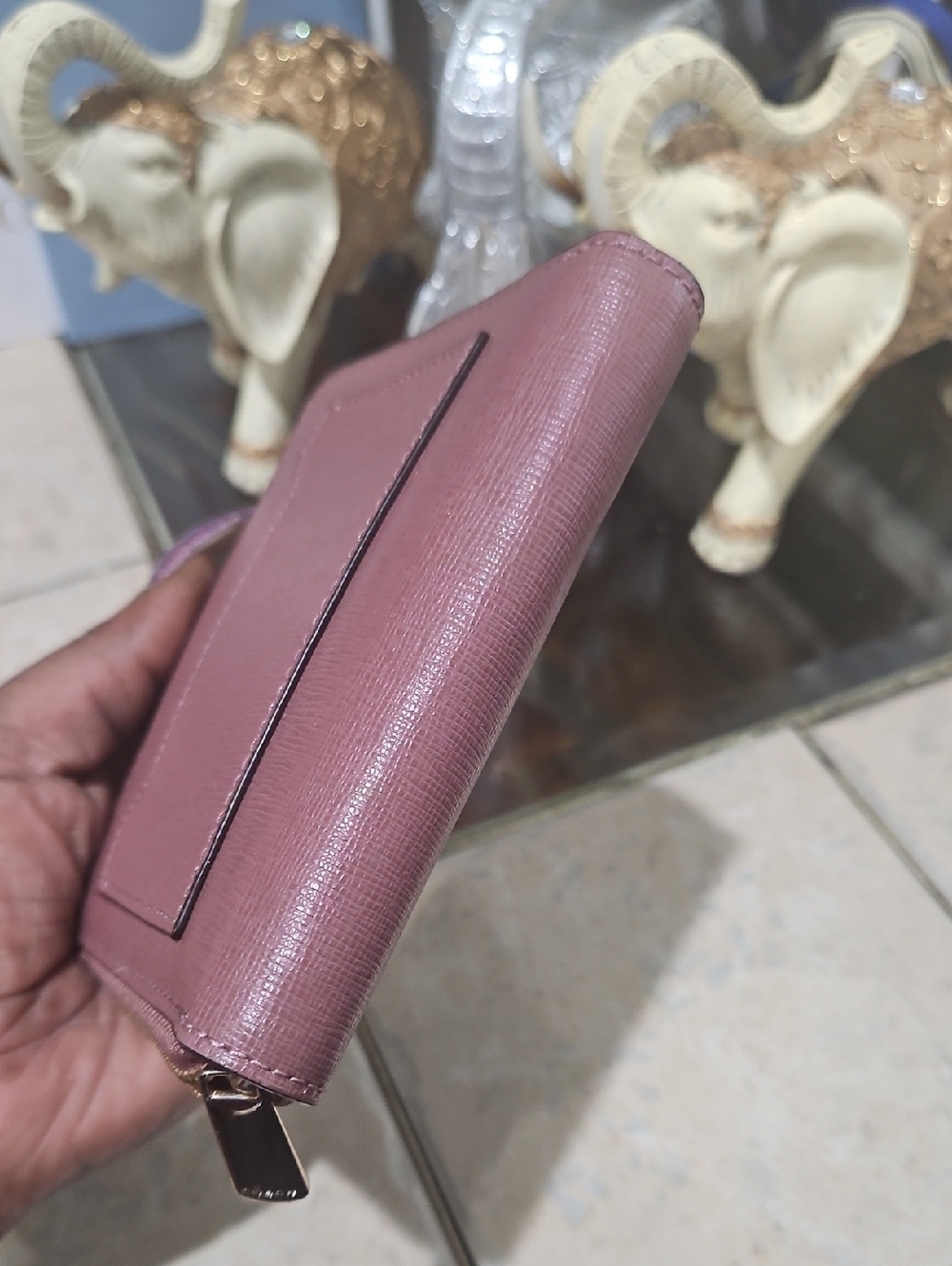 Coach Saffiano Zip-Around Wallet in Dusty Mauve EUC - Picture 12 of 12
